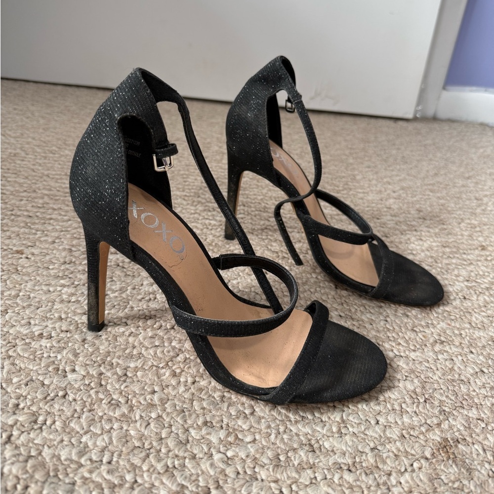Black Strappy Stiletto Heels